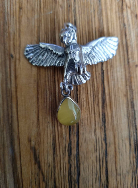 Nine50  Silver and Carnelian Condor Pendant