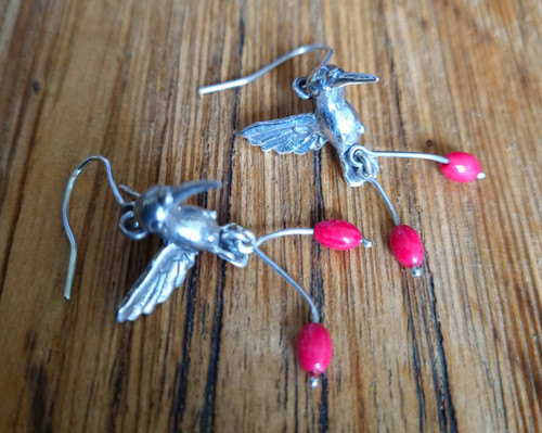 Nine50 Silver Hummingbird Earrings