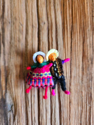 Nine50 Peruvian Cholitas  Worry Doll Brooch