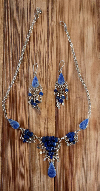 Nine50 Alpaca Silver Peruvian Necklace and Earring Set