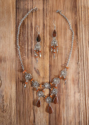 Nine50 Alpaca Silver Peruvian Necklace and Earring Set