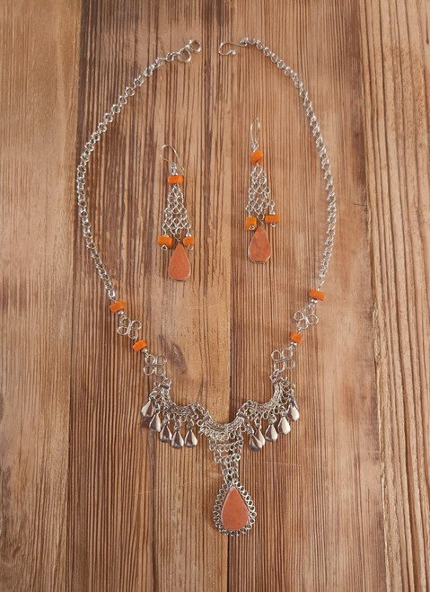 Nine50 Alpaca Silver Peruvian Necklace and Earring Set
