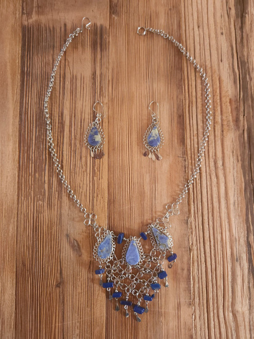 Nine50 Alpaca Silver Peruvian Necklace and Earring Set