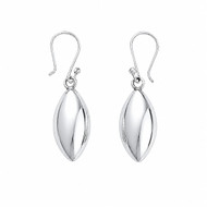 Nine50 950 Silver Polished Oval Drop Earrings Peru