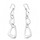 Handmade 950 silver teardrop link drop earrings from Peru