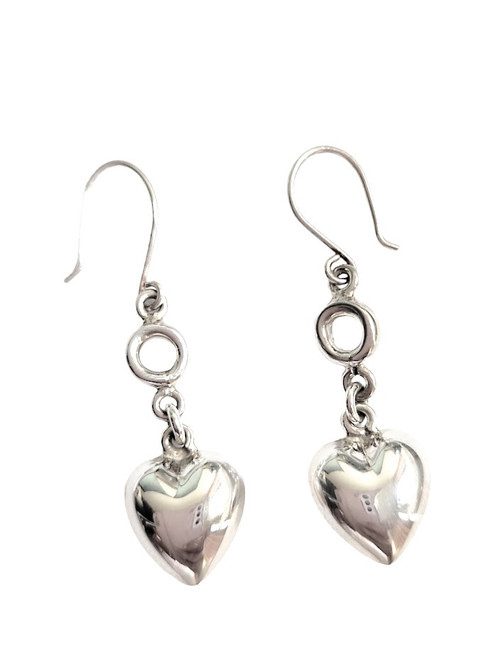 Nine50 Silver Heart Drop Earrings