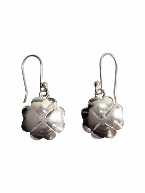 Nine50 Silver Four Leaf Clover Earrings