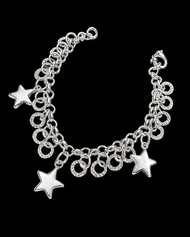 Nine50 Silver Star Charm Bracelet
