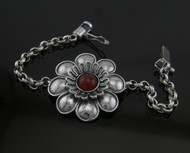 Peruvian 950 Silver Flower Bracelet