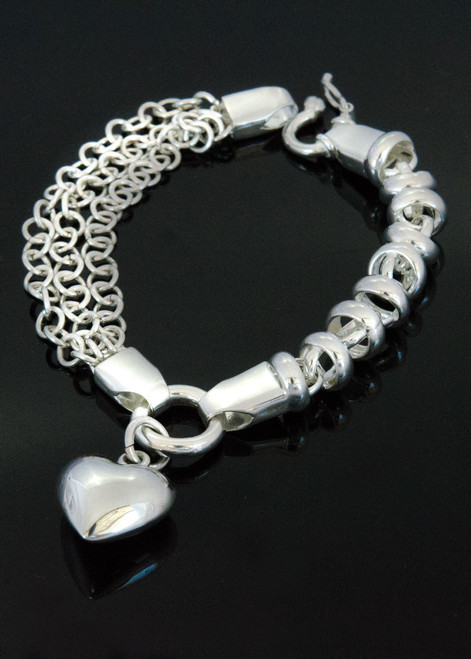 Nine50 Silver Heart Bracelet