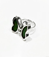 Green Butterfly Ring (Adjustable Band)