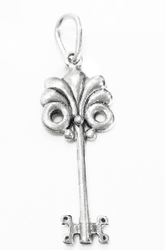Handmade 950 Silver Key Pendant