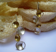 New! "Sun & Moon" 4 Circle Earrings