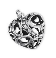 Ornate Carved Heart Pendant