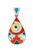Peruvian 950 Silver Teardrop Pendant with Stone & Shell Inlay