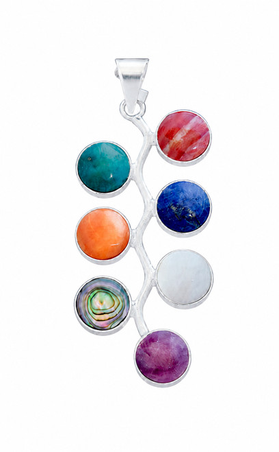 Nine50 Handmade Silver Tree of Life Chakra Pendant