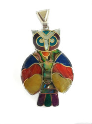 Shell & Stone Owl Pendant 