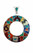 Nine50 Peruvian Silver Mosaic Inlay Circle Pendant 