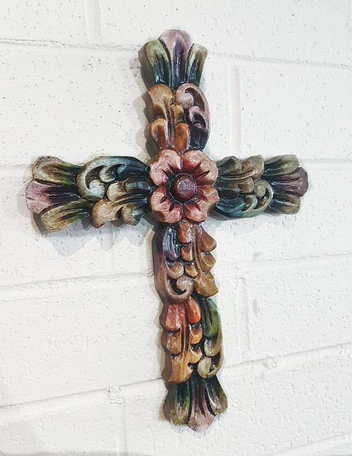 Nine50 Large Carved Wooden Cross