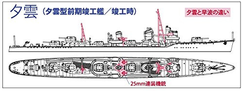 Hasegawa Waterline 461 Japanese Destroyer Yugumo 1/700 scale kit