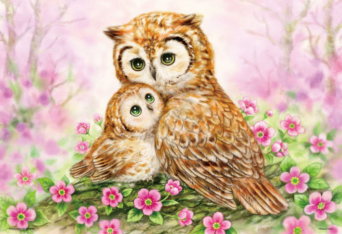 Beverly Jigsaw Puzzle 33-136 Peace Of Mind Owls Cuddle (300 Pieces)