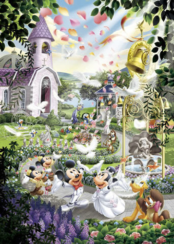 Tenyo Japan Jigsaw Puzzle D-1000-319 Disney Mickey Mouse Wedding (1000 Pieces)
