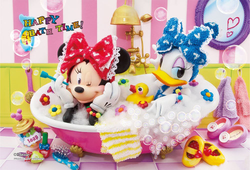Yanoman Prism Art Jigsaw Petit Puzzle 97-159 Disney Minnie Happy Bath Time (70 Pieces)
