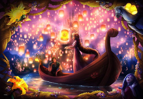Tenyo Japan Jigsaw Puzzle DPG-500-598 Disney Tangled Rapunzel (500 S-Pieces)