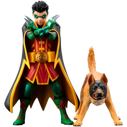 Kotobukiya SV222 ARTFX+ DC Comics Rebirth Super Sons Robin & Bat-Hound 1/10 Scale Set of 2 Figure
