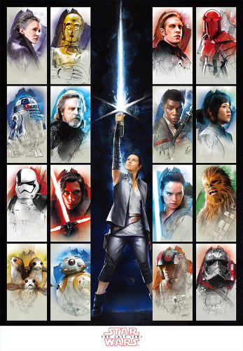 Tenyo Japan Jigsaw Puzzle W-1000-667 Star Wars The Last Jedi (1000 Pieces)