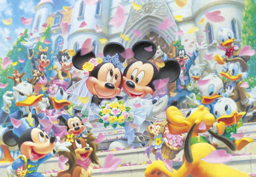Tenyo Japan Jigsaw Puzzle D-108-994 Disney Mickey Mouse Wedding (108 Pieces)