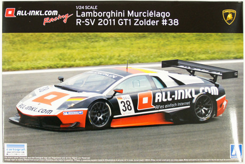 Aoshima 07143 Lamborghini Murcielago R-SV 2011 GT1 Zolder #38 1/24 scale kit