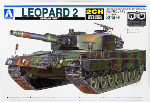 Aoshima 01509 RC AFV Series No. 6 German Army Leopard 2 1/48 scale kit