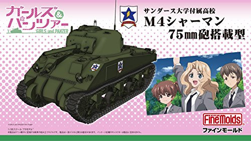 Fine Molds 41108 Girls & Panzer Medium Tank M4 from Thunders High School 1/35 Scale Kit