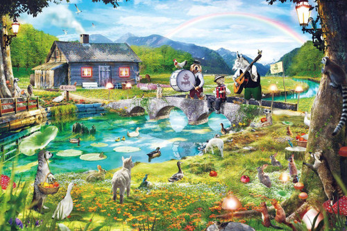 Epoch Jigsaw Puzzle 11-548 Satoshi Kusuda Illustration Animals (1000 Pieces)
