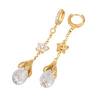 Elegant Opal Globe Drop Earrings