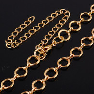 Gold Circles Link Necklace Belt