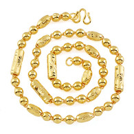 Glittering Gold Bead Necklace