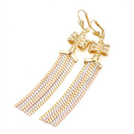 Extra Long Tricolor Earrings 