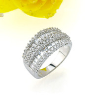 Crystal Baguette Ring 
