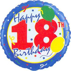 18th Birthday Balloons & Confetti Pattern