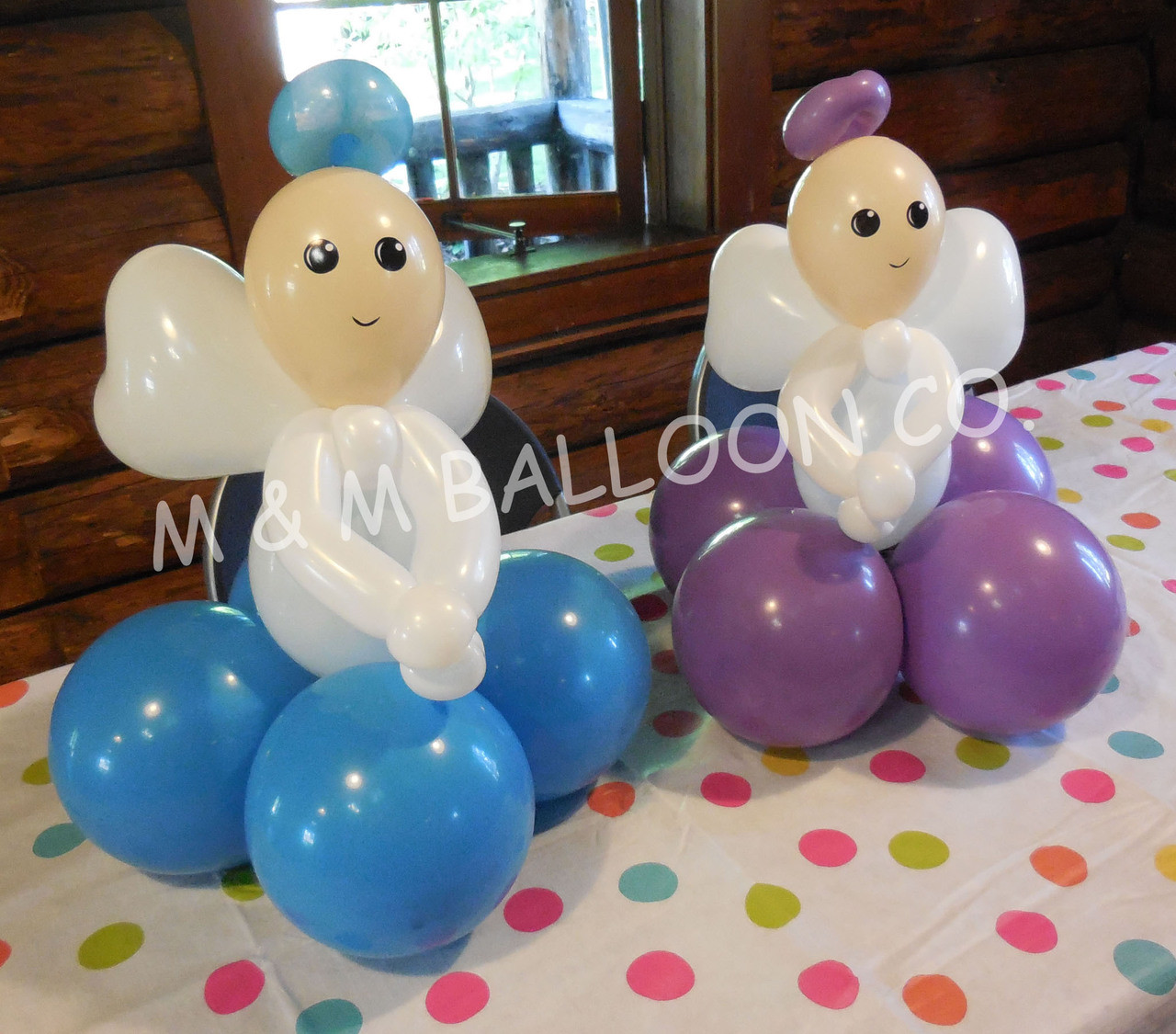 Sweet Little Angel Centerpieces M & M Balloon Co. of Seattle