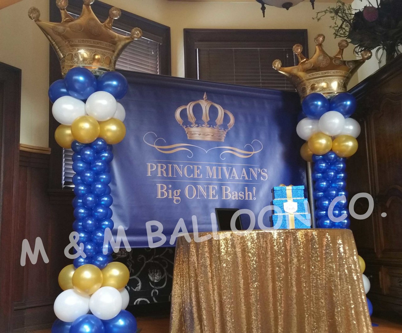 1st Birthday Prince Theme M M Balloon Co Of Seattle