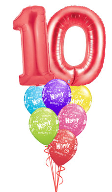 -- Any Double Digit Number Mega Birthday Bouquets (Your Choice of Number Color)