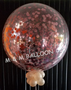 Confetti Balloon Centerpiece - Two 5 inch Collars