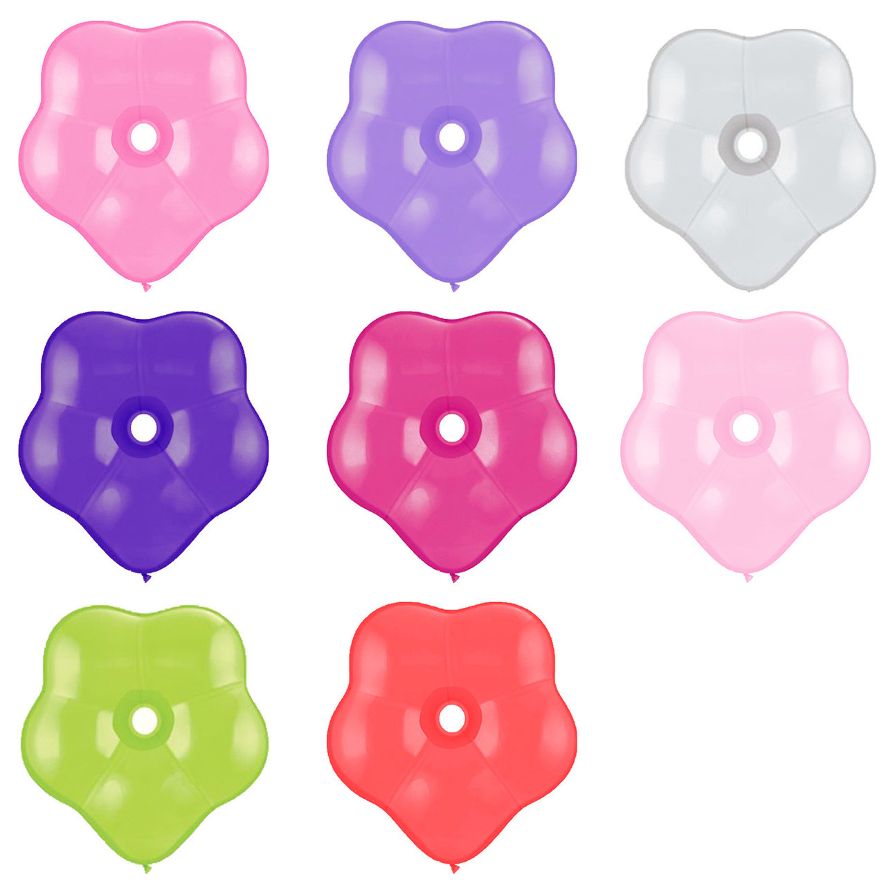 .com: Geo Blossom Flower Shaped Spring Assorted Qualatex Latex 6  Balloons x 25 : Home & Kitchen