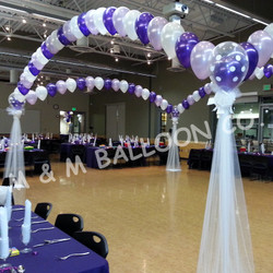 Tulle Columns with Pearl Arches Dance Floor Canopy