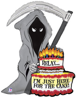 Relax...I'm Just Here for the Cake! Grim Reaper Shape