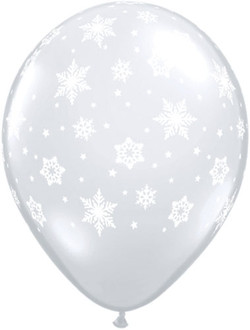 Clear with Snowflake Print Latex