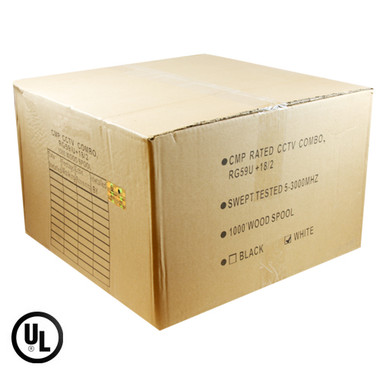 UL Listed 1000 ft. CMP RG59U Video Zip Combo Cable Box